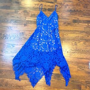 Lulus electric Blue lace dress